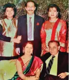  ?? ?? With sister Priya, brother Kavi, mother (and actress) Sushma Seth and father Dhruv Seth, at her brother’s wedding