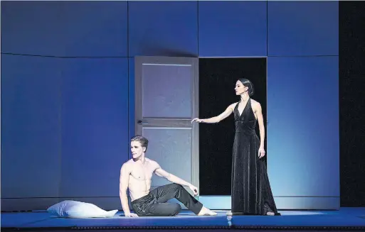  ?? KIRAN WEST ?? Harrison James as Alexei Vronsky, whose career is unclear, and Svetlana Lunkina as Anna Karenina star in the National Ballet of Canada’s Anna Karenina.