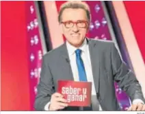  ?? RTVE ?? Jordi Hurtado, 23 años ininterrum­pidos en ‘Saber y ganar’.