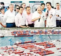  ?? /CORTESÍA ?? supervisó el avance de las obras del nuevo puerto de Veracruz