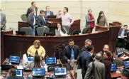  ?? JHONNY HOYOS ?? Durante el debate en la plenaria del Senado.