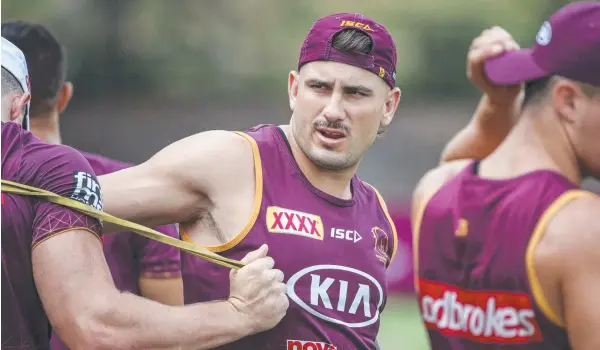  ?? Picture: AAP ?? PRESSURE ON: Jack Bird will get first crack at pressing his claims for the Brisbane Broncos fullback spot, playing the first half in the trial against the Cowboys.