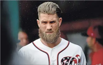  ?? KATHERINE FREY
THE WASHINGTON POST ?? Harper declined the Washington Nationals’ 10-year, $300 million offer, which materializ­ed at the end of September and would have been the largest free agent deal in the history of U.S. sports.
