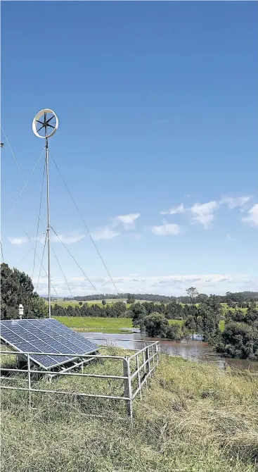  ??  ?? urbine system on a farm in Melville, New South Wales.