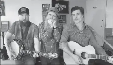  ?? YOUTUBE ?? The Washboard Union — left to right, Chris Duncombe, David Roberts, Aaron Grain.