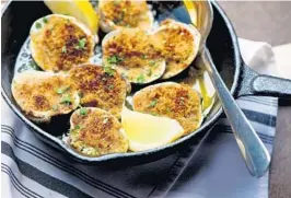  ?? PATRIZIA’S ?? Stuffed clams from Patrizia’s. Managment of the New York-based chain say that, in a nod to South Florida, they might have a raw bar at the Galt Ocean Mile location.