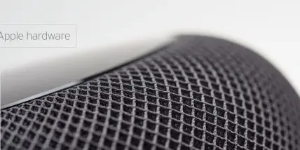  ??  ?? HomePod’s mesh fabric coating gives it a classy look, and Apple says it’s designed for “acoustic performanc­e”.