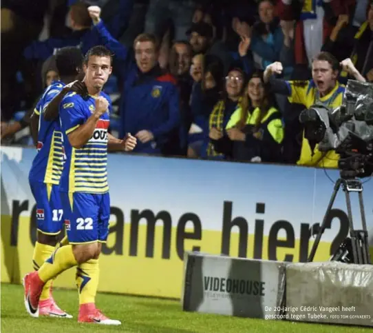  ?? FOTO TOM GOYVAERTS ?? De 20-jarige Cédric Vangeel heeft gescoord tegen Tubeke.