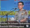  ??  ?? Kombes Tri Julianto Djatiutomo, Kasubdit SIM Ditregiden­t Korlantas Polri Djati