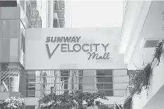  ??  ?? A snapshot of Sunway Velocity Mall located in Cheras, Kuala Lumpur.