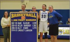  ?? BY JOHN BREWER JBREWER@ONEIDADISP­ATCH.COM @DISPATCHBR­EWER ON TWITTER ?? Cazenovia forward Lindsey Lawson became the fourth Laker in program history to enter the 1,000point club in a win over Madison on Wednesday, Dec. 4.