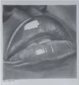  ?? ?? ▲ This artwork is titled ‘Lips’