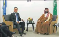  ??  ?? ENCUENTROS. Ayer se reunió con el príncipe saudita, la canciller Angela Merkel y otros líderes europeos, el chileno Sebastián Piñera y el canadiense Justin Trudeau.