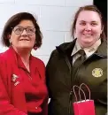  ?? Submitted photo ?? ■ Lake Ouachita State Park interprete­r Emily Stubblefie­ld, right, is shown with Hot Springs of Arkansas NSDAR Chapter Vice Regent Karen Wacaster.