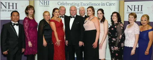 ??  ?? Award nominee for the Category of ‘Community Initiative Award’ was Sinead Beirne and team pictured with MC for the evening Marty Whelan.