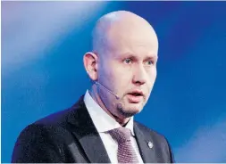  ?? KristerSoe­rboe/Bloomberg ?? Tord Lien, Norway’s oil and energy minister.