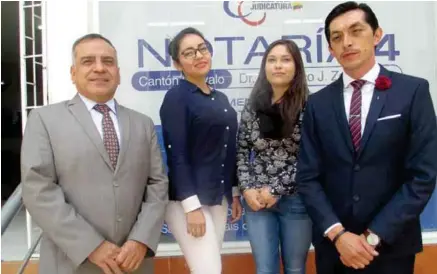  ??  ?? Galo Plazas, Dayana Chávez, Ana Jácome y Carlos Carrera.