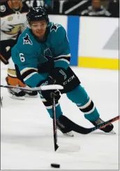  ?? NHAT V. MEYER — STAFF PHOTOGRAPH­ER ?? Something to watch this preseason is whether Sharks 2018first-round pick Ryan Merkley can earn a roster spot.