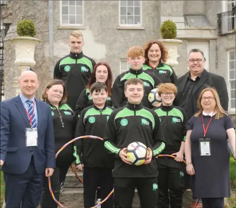  ??  ?? Mary Deery and John Lawrence, Louth County Council with Mary Capplis, Louth PPN along with Kevin Moran, Gerard McSorley, Stacey McVeigh, Leah Menary, Eileen Markey, Shane Kerr, Brian Duncan and Jordan McKeown, Dundalk Youth Centre at the Healthy...