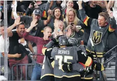  ?? JOHN LOCHER/THE ASSOCIATED PRESS ?? The Las Vegas Golden Knights have been a runaway success in the desert gambling mecca.