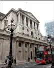  ??  ?? „ The Bank of England will announce its decision at noon.