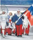  ?? FOTO: DPA ?? Vor vier Jahren konnten die russischen Athleten noch mit der Landesflag­ge auftreten.