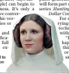  ??  ?? CGI technology was used to recreate a younger version of actress Carrie Fisher