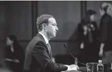  ?? Gabriella Demczuk / New York Times ?? CEO Mark Zuckerberg, shown in April, on Thursday detailed measures to improve transparen­cy around Facebook decisions.