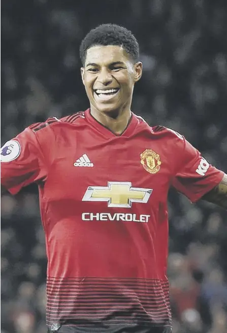  ??  ?? 2 Manchester United striker Marcus Rashford spoke from personal experience of childhood hunger, providing opposition to the government that made Labour look limp as lettuce