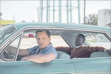  ?? UNIVERSAL PICTURES ?? Viggo Mortensen, left, and Oakland native Mahershala Ali star in the comedy-drama “Green Book,” an opening-night selection at the Mill Valley Film Festival Oct. 4. The festival will run through Oct. 14.