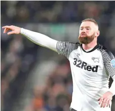  ?? — AFP ?? Derby County’s Wayne Rooney has spoken out over the treatment of players during the coronaviru­s crisis.