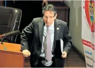  ??  ?? Fiscal Néstor Martínez, al finalizar su intervenci­ón.