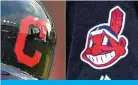  ??  ?? CLEVELAND: This combinatio­n of file pictures shows Major League Baseball’s Cleveland Indians logo (left), which replaced their “Chief Wahoo” logo (right).