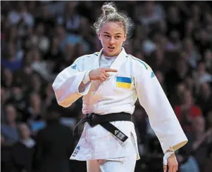  ?? | PHOTO : AFP ?? À l’image de Daria Bilodid (-57 kg), les judokas ukrainiens ne seront pas présents à Doha.