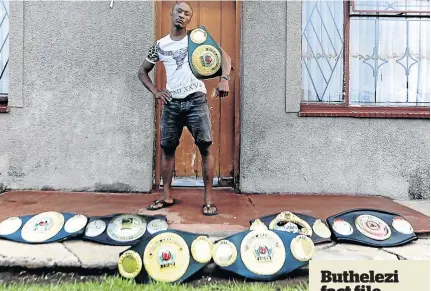  ?? / THULANI MBELE ?? Junior bantamweig­ht boxing champion Gideon Buthelezi hails from Boipatong, Vaal, where he grew up.