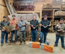  ?? ?? L to R: Larry Zimmerman, Konner Korbas, Landon Martin, Ellis Zimmerman, Jeff Bradford and Ruben Newswanger