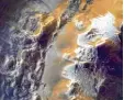  ?? Foto: Esa, Roscosmos, Cassis ?? Eisflächen, fotografie­rt aus 400 Kilome tern Höhe.