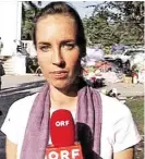  ?? BILD: SN/ORF/SCREENSHOT ?? Nadja Bernhard berichtete 2010 aus Haiti.