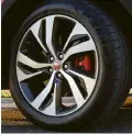  ??  ?? 20-inch wheels, Pirelli rubber and red brake callipers beneath fit the Sport moniker.