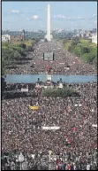  ?? MARK WILSON / ASSOCIATED PRESS ?? The Million Man March rallied at the National Mall on Oct. 16, 1995.