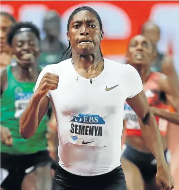  ?? Picture: Reuters ?? Caster Semenya in the Diamond League meeting in Monaco in July.