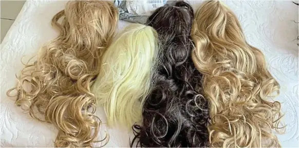  ?? /SUPPLIED ?? Charity Ndaba says she ordered 100% human hair wigs, only to get a delivery of synthetic hair.