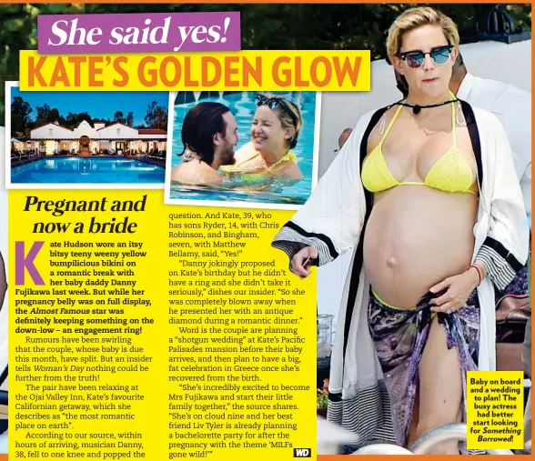  ??  ?? Baby on board and a wedding to plan! The busy actress had better start looking for Something Borrowed!