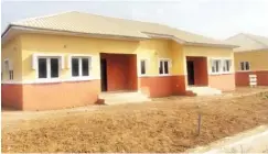  ??  ?? A completed 3-bedroom unit of the National Housing Programme in Makurdi