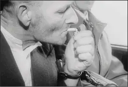  ??  ?? Prisoner and escort: A still from the short film The Song Of The Valley, which was screened by the BBC in 1957