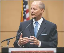  ??  ?? Senate Majority Leader Paul Gazelka, R-East Gull Lake, speaks about a police accountabi­lity bill Monday in St. Paul, Minn.
(Star Tribune/AP/Glenn Stubbe/)