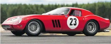  ?? PATRICK ERNZEN/DRIVING.CA ?? A 1962 Ferrari 250 GTO bodied by Scaglietti in a Series II style.