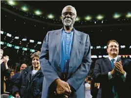  ?? MICHAEL DWYER/AP ?? Bill Russell, who anchored a Boston Celtics dynasty that won 11 titles in 13 years, died Sunday at age 88.
