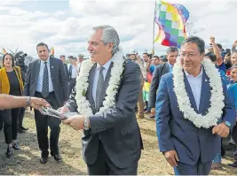  ?? Esteban collazo ?? Fernández, ayer, en Bolivia, con su par Luis Arce