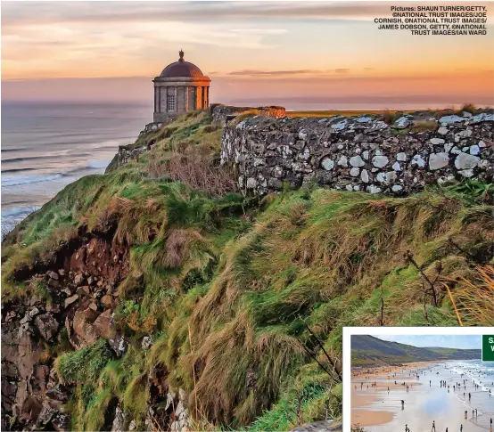  ?? ?? Pictures: SHAUN TURNER/GETTY, ©NATIONAL TRUST IMAGES/JOE CORNISH, ©NATIONAL TRUST IMAGES/ JAMES DOBSON, GETTY, ©NATIONAL TRUST IMAGES/IAN WARD